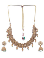 Priyaasi Women Emerald Gold-Polished Jewellery Set - Swadesiicart