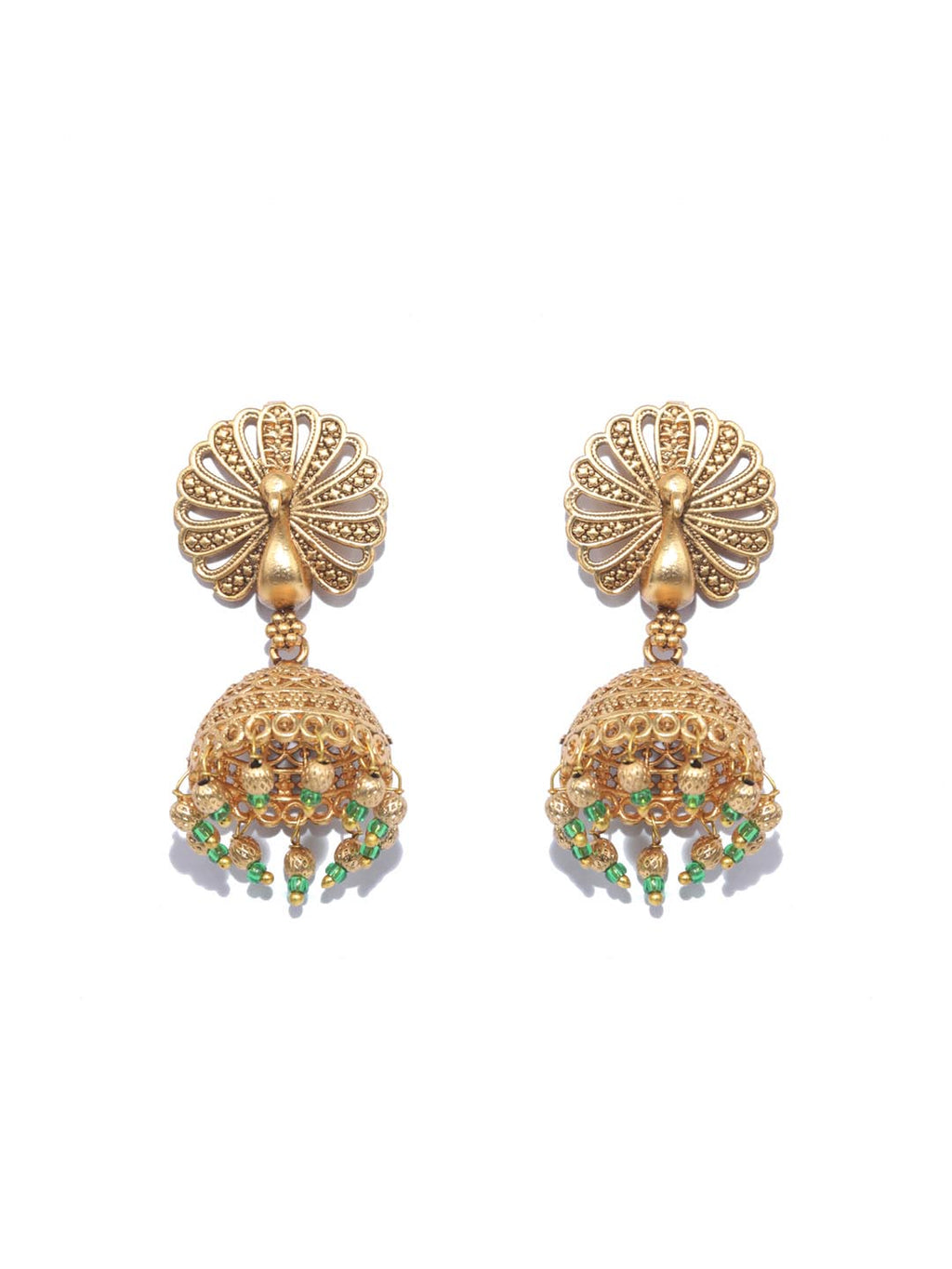 Priyaasi Women Emerald Gold-Polished Jewellery Set - Swadesiicart
