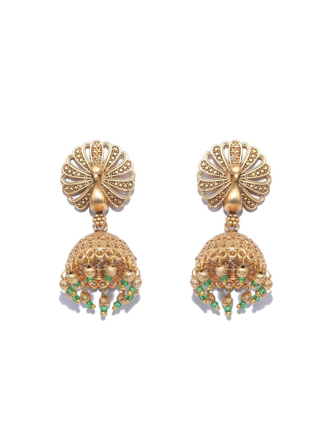 Priyaasi Women Emerald Gold-Polished Jewellery Set - Swadesiicart