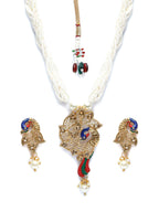 Priyaasi Women Gold-Polished Peacock Jewellery Set - Swadesiicart