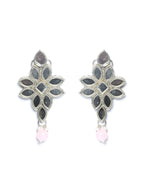 Priyaasi Women Classic American Diamond Rose Gold Floral Jewellery Set - Swadesiicart