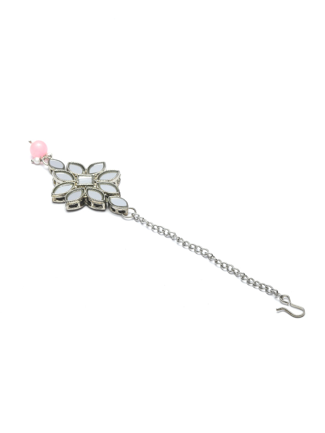 Priyaasi Women Classic American Diamond Rose Gold Floral Jewellery Set - Swadesiicart