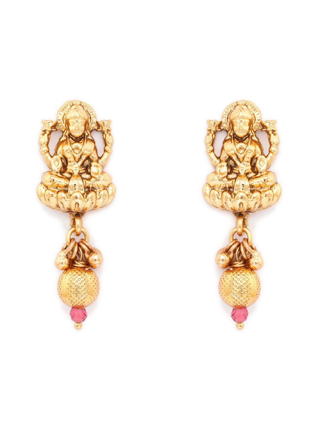 Priyaasi Women Traditional Gold-Polished Laxmi Jewellery Set - Swadesiicart
