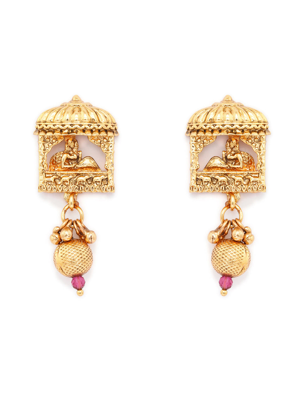 Priyaasi Women Ruby & Emerald Gold-Polished Dulhan Doli Jewellery Set - Swadesiicart