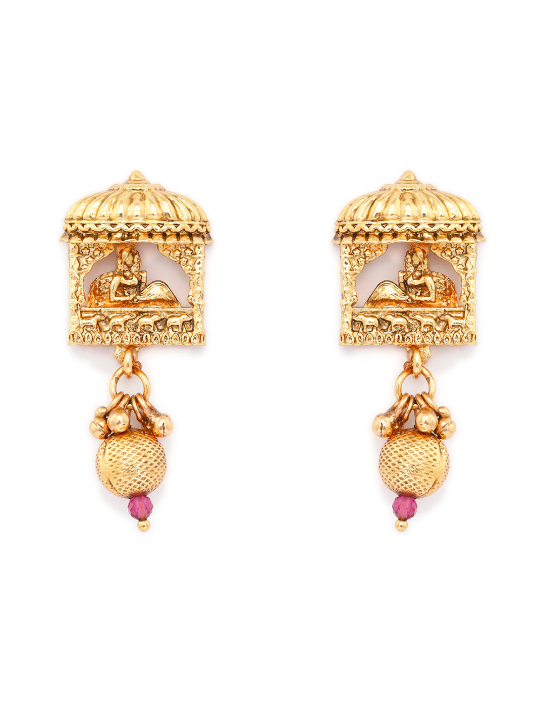 Priyaasi Women Ruby & Emerald Gold-Polished Dulhan Doli Jewellery Set - Swadesiicart