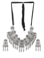 Priyaasi Women Tribal Coin Style Oxidised Jewellery Set - Swadesiicart