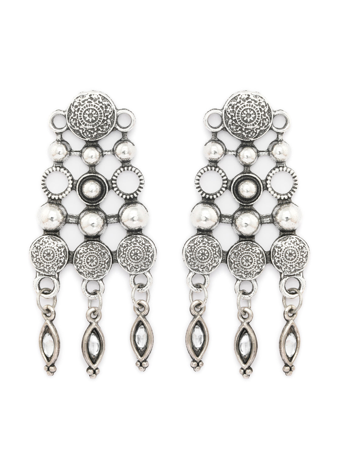 Priyaasi Women Tribal Coin Style Oxidised Jewellery Set - Swadesiicart