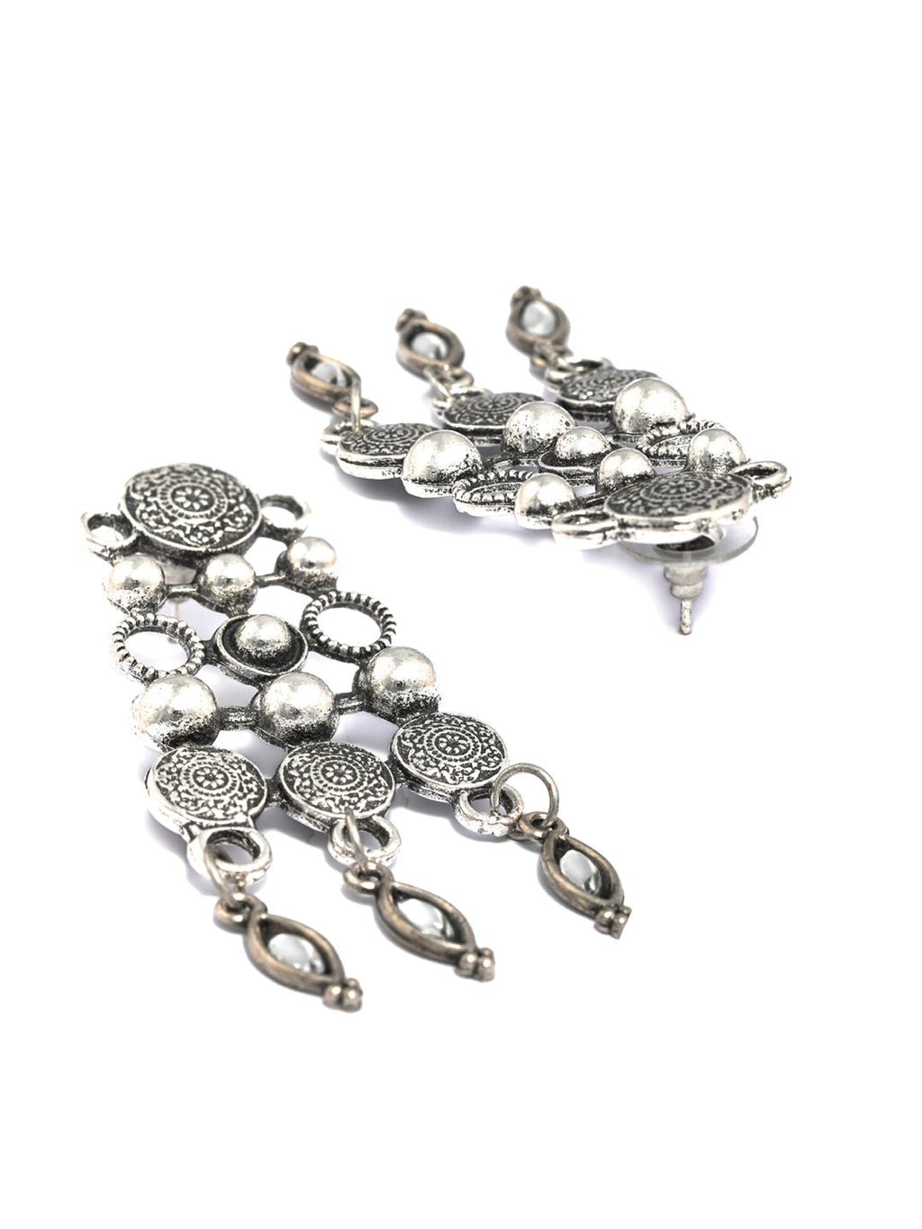 Priyaasi Women Tribal Coin Style Oxidised Jewellery Set - Swadesiicart