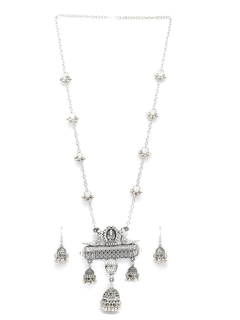 Priyaasi Women Tribal Ganesha Oxidised Jewellery Set - Swadesiicart