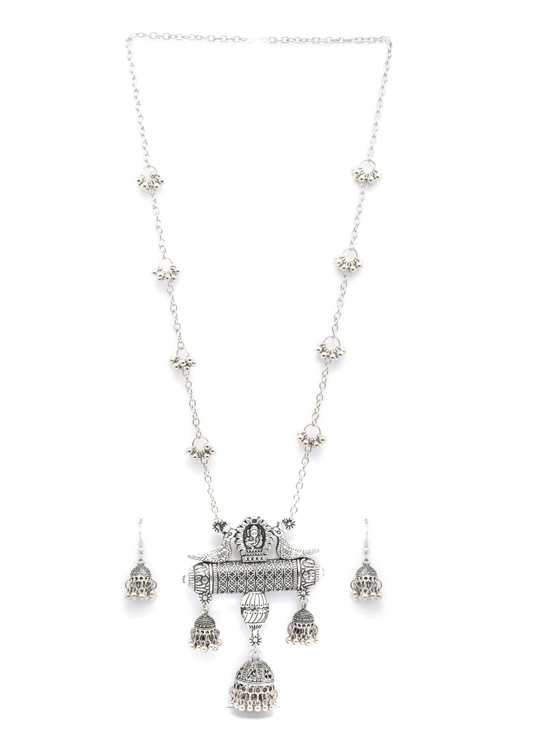 Priyaasi Women Tribal Ganesha Oxidised Jewellery Set - Swadesiicart