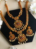 Priyaasi Women Traditional Gold-Polished Real Kemp Peacock Jewelley Set - Noz2Toz