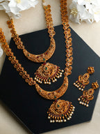 Priyaasi Women Traditional Gold-Polished Real Kemp Floral Jewelley Set - Noz2Toz