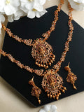 Priyaasi Women Traditional Gold-Polished Real Kemp Goddess Laxmi Jewelley Set - Noz2Toz