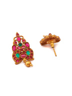 Priyaasi Women Real Kemp Gold-Polished Leaf Jewellery Set - Swadesiicart