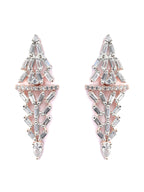 Priyaasi Women Elegant Floral American Diamond Rose Gold Jewellery Set - Swadesiicart