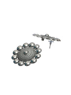 Priyaasi Women Oxidised Silver Floral Multilayer Chain Jewellery Set - Swadesiicart