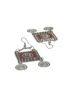 Priyaasi Women Oxidised Silver Multicolor Floral Elephant Pattern Jewellery Set - Swadesiicart