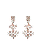 Priyaasi Women Floral American Diamond Rose Gold-Polished Jewellery Set - Swadesiicart