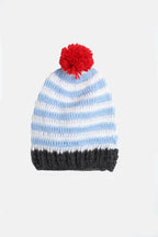 Chutput Kids Woollen Hand Knitted Fish And Pom Pom Detail Cap - Multicolor | Grocsy