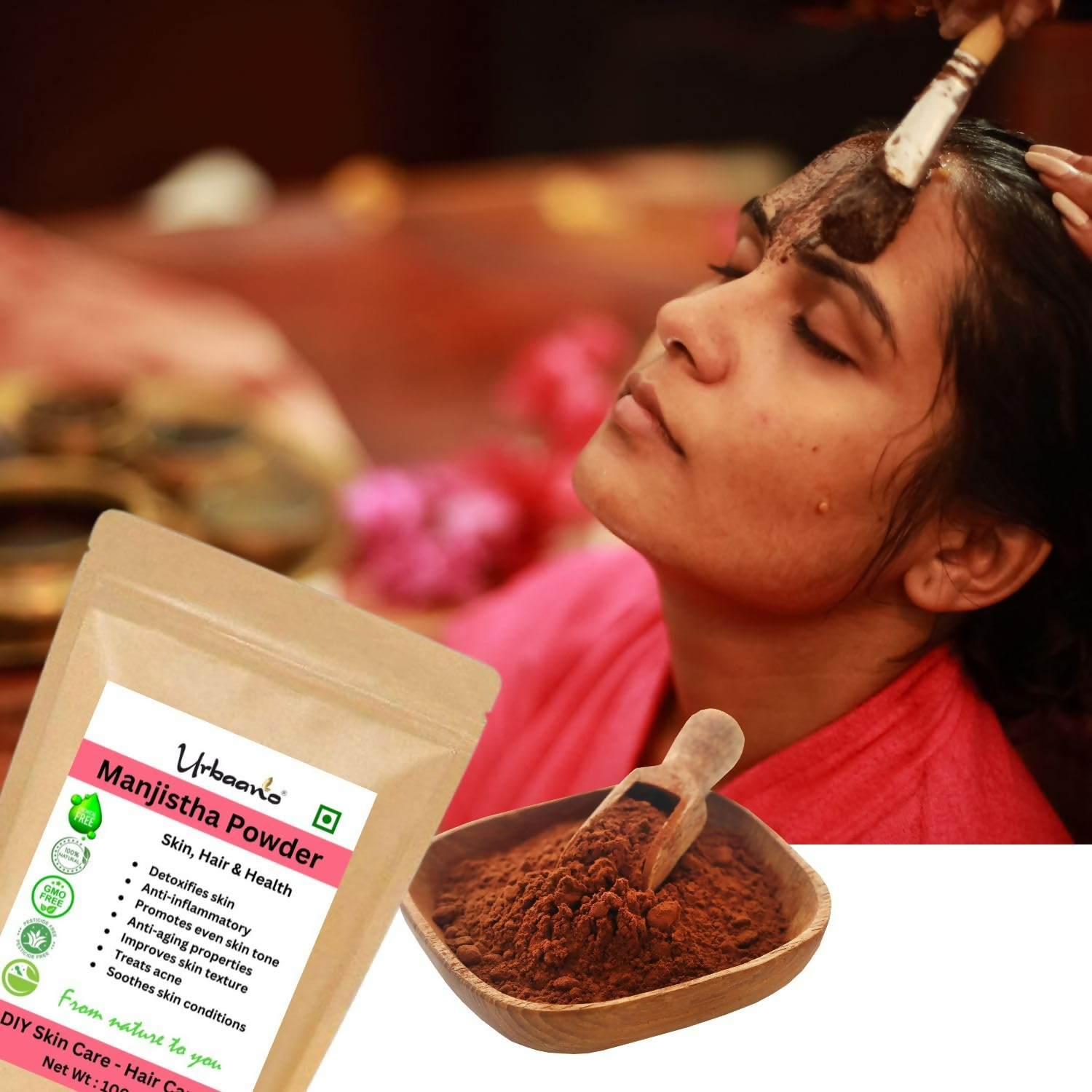 Urbaano Herbal Organic Manjistha Powder Majith Powder | Grocsy