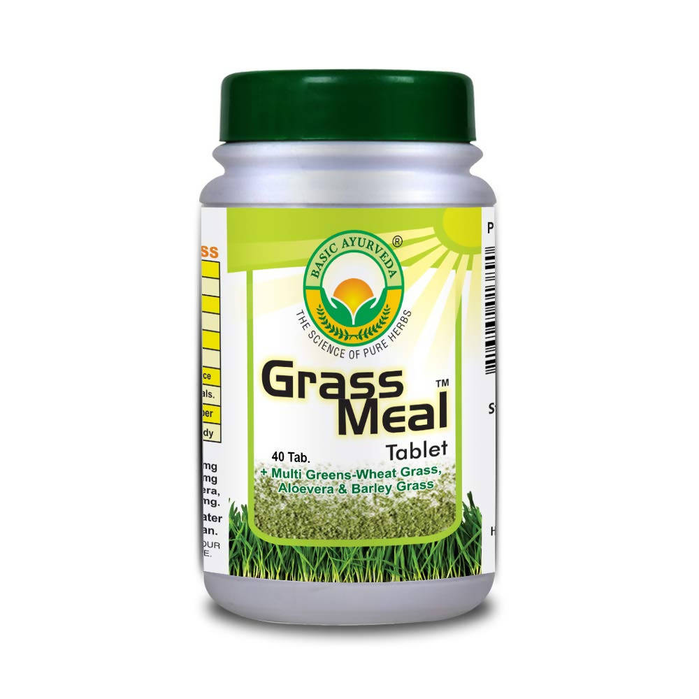 Basic Ayurveda Grass Meal Tablets | Grocsy
