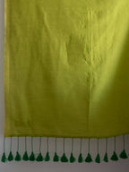 Suta Lime Green Solid Cotton Blend Saree | Grocsy