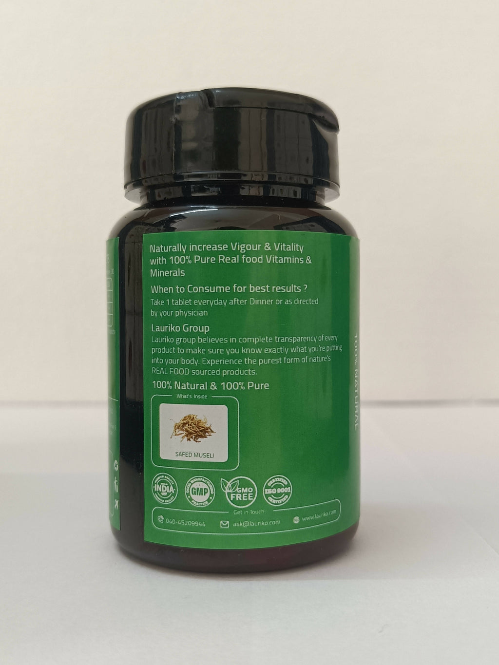 Laurik Perfomax Safed Musli, Ashwagandha, Gokhru Tablets | Supports Strength And Vitality | Grocsy