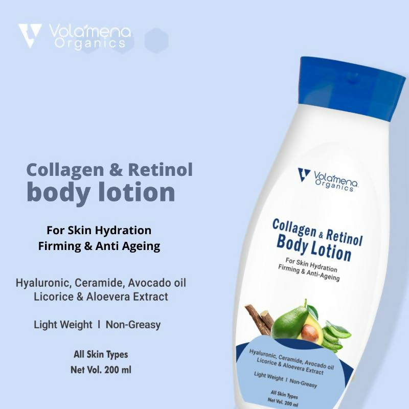 Volamena Collagen & Retinol Body Lotion With Hyluronic Acid & Ceramide | Grocsy