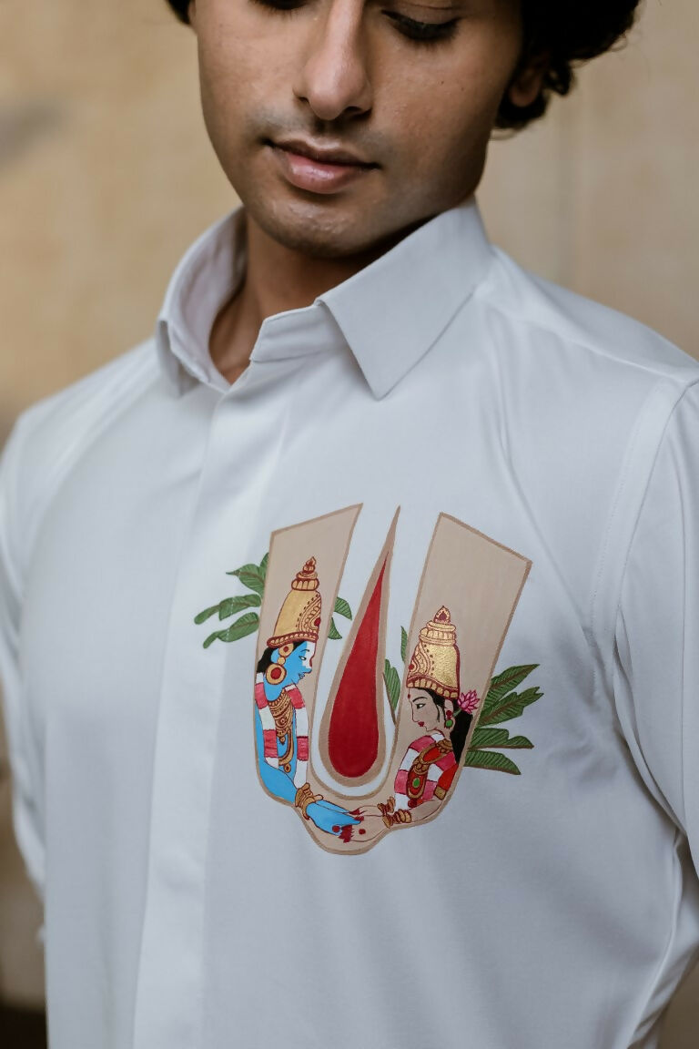 4Way White Chitra Srinivasa Shirt By Hilo Design | Grocsy