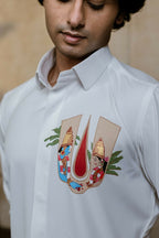 4Way White Chitra Srinivasa Shirt By Hilo Design | Grocsy