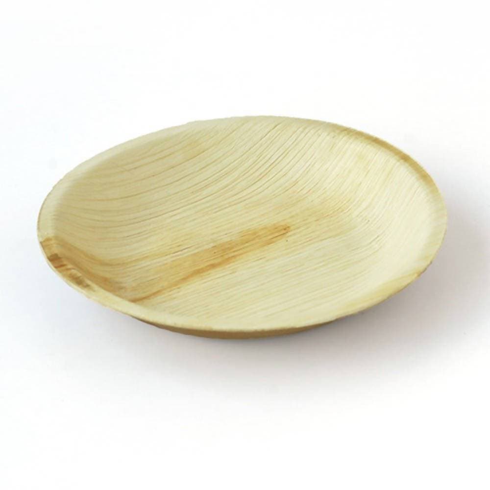 Eco Friendly Areca Leaf 6" Round Shallow Plate | Grocsy