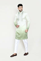 Joban Fashion Green Colored Satin Silk Fabric Kurta With Straight Fit Pant | Grocsy