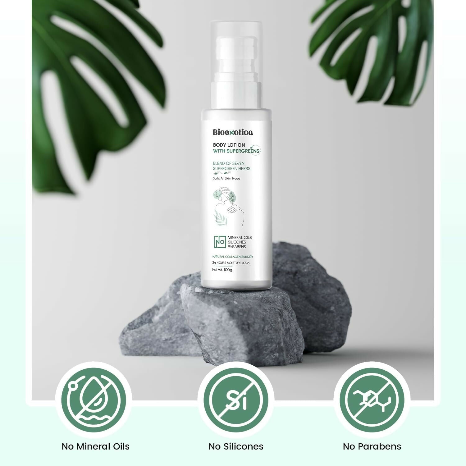 Bioexotica Body Lotion With Seven herbs For 24 hours Moisture Lock | Grocsy