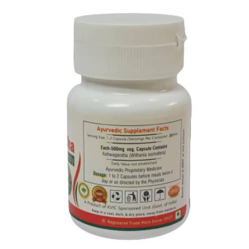 Deep Ayurveda Ashwagandha 500mg Veg Capsules | Grocsy