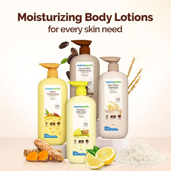 Mamaearth Cocoa Rich Moisturizing Body Lotion with Cocoa Butter & Vitamin E | Grocsy