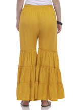 Mominos Fashion Reyon Cotton Mustard Palazzo | Grocsy