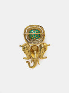 Ruby Raang Ganesha Imprint Brooch | Grocsy