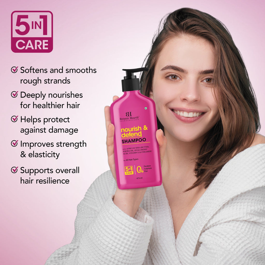 Botanic Hearth Nourish & Defend Shampoo with Vitamin E & Ceramide | Grocsy