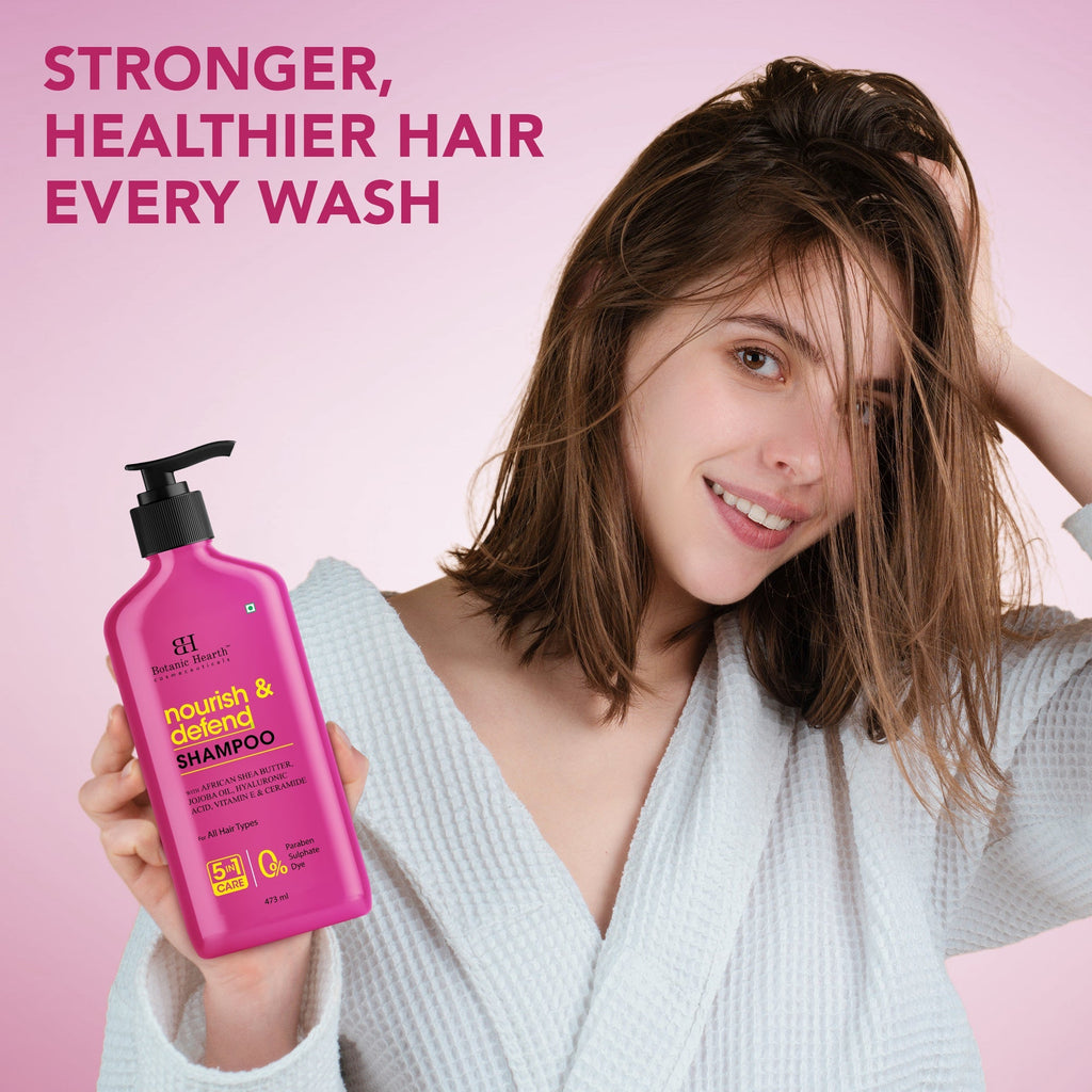 Botanic Hearth Nourish & Defend Shampoo with Vitamin E & Ceramide | Grocsy