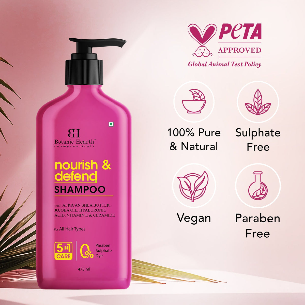Botanic Hearth Nourish & Defend Shampoo with Vitamin E & Ceramide | Grocsy
