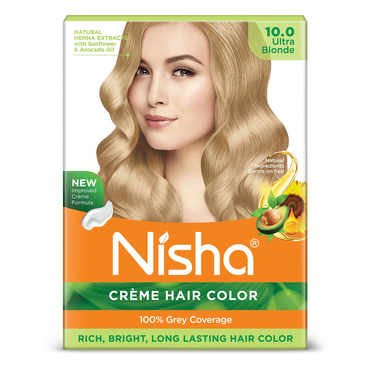 Nisha Creme Hair Color for Women - Ultra Blonde | Grocsy