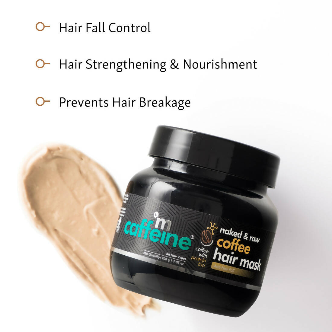 mCaffeine Naked & Raw Coffee Hair Mask | Grocsy