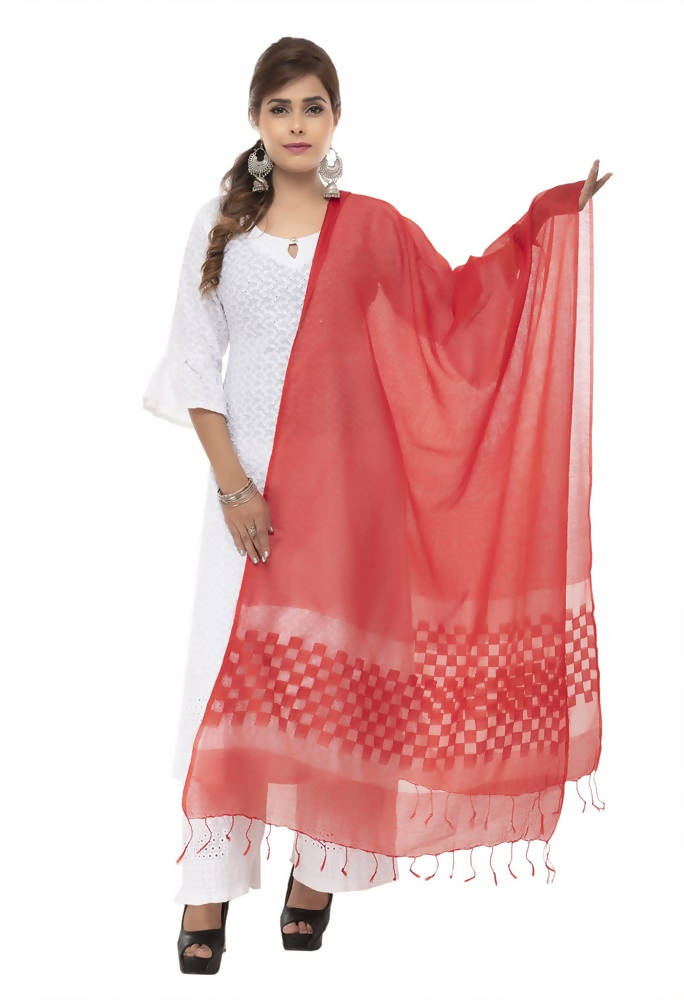 Mominos Fashion Red Buta Cut Dupatta | Grocsy