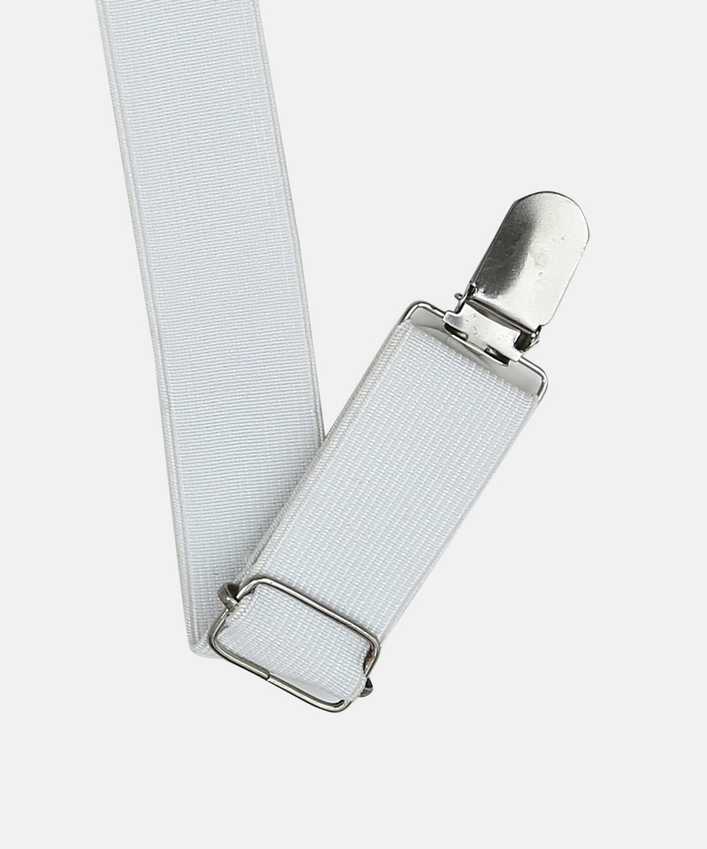 Manet Boys Solid Suspenders - White | Grocsy