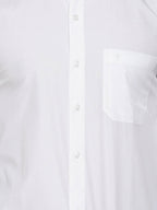 Ramraj Cotton Mens Full Sleeve Formal 100 % Cotton White Shirt | Grocsy