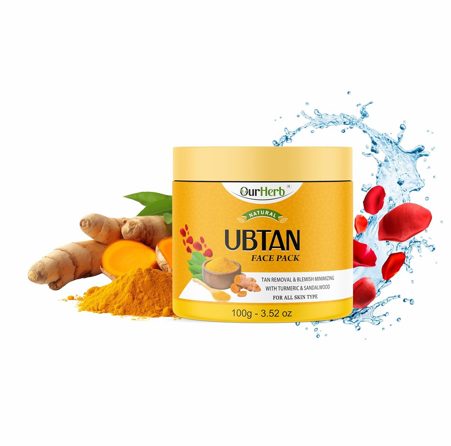 OurHerb Ubtan Face Pack For Glowing Skin | Grocsy