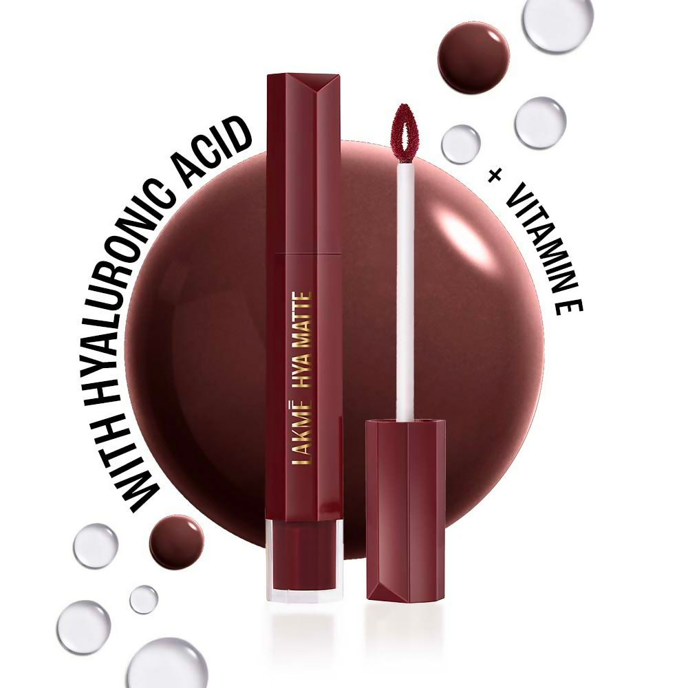 Lakme 9to5 Hya Matte Liquid Lipstick + Hyaluronic Acid - Afterhours Wine | Grocsy
