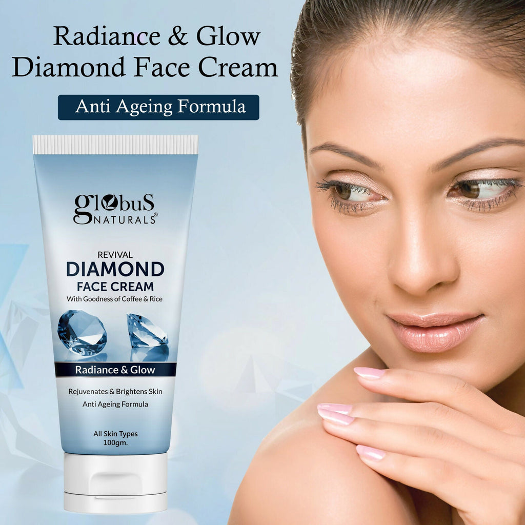 Globus Naturals Revival Diamond Face Cream, Suitable For All Skin Types | Grocsy