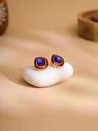 Ruby Raang Multi Blue Kundan Studs | Grocsy