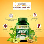 Himalayan Organics Plant Based Vitamin C + Zinc Double Immune Support Vegetarian Capsules | Grocsy